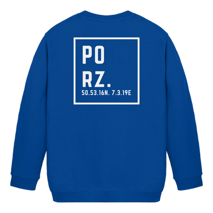 Porz Koordinaten (großer Druck Rücken) - Kids Basic Sweatshirt