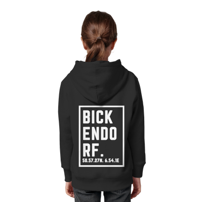 Bickendorf Koordinaten (großer Druck auf dem Rücken) - Kids Organic Hoodie