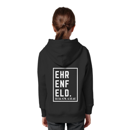 Ehrenfeld Koordinaten (großer Druck auf dem Rücken) - Kids Organic Hoodie