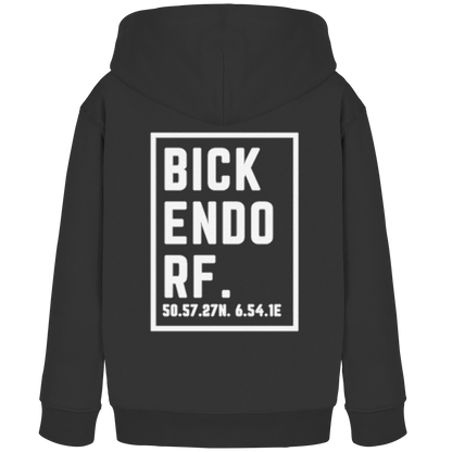 Bickendorf Koordinaten (großer Druck auf dem Rücken) - Kids Organic Hoodie