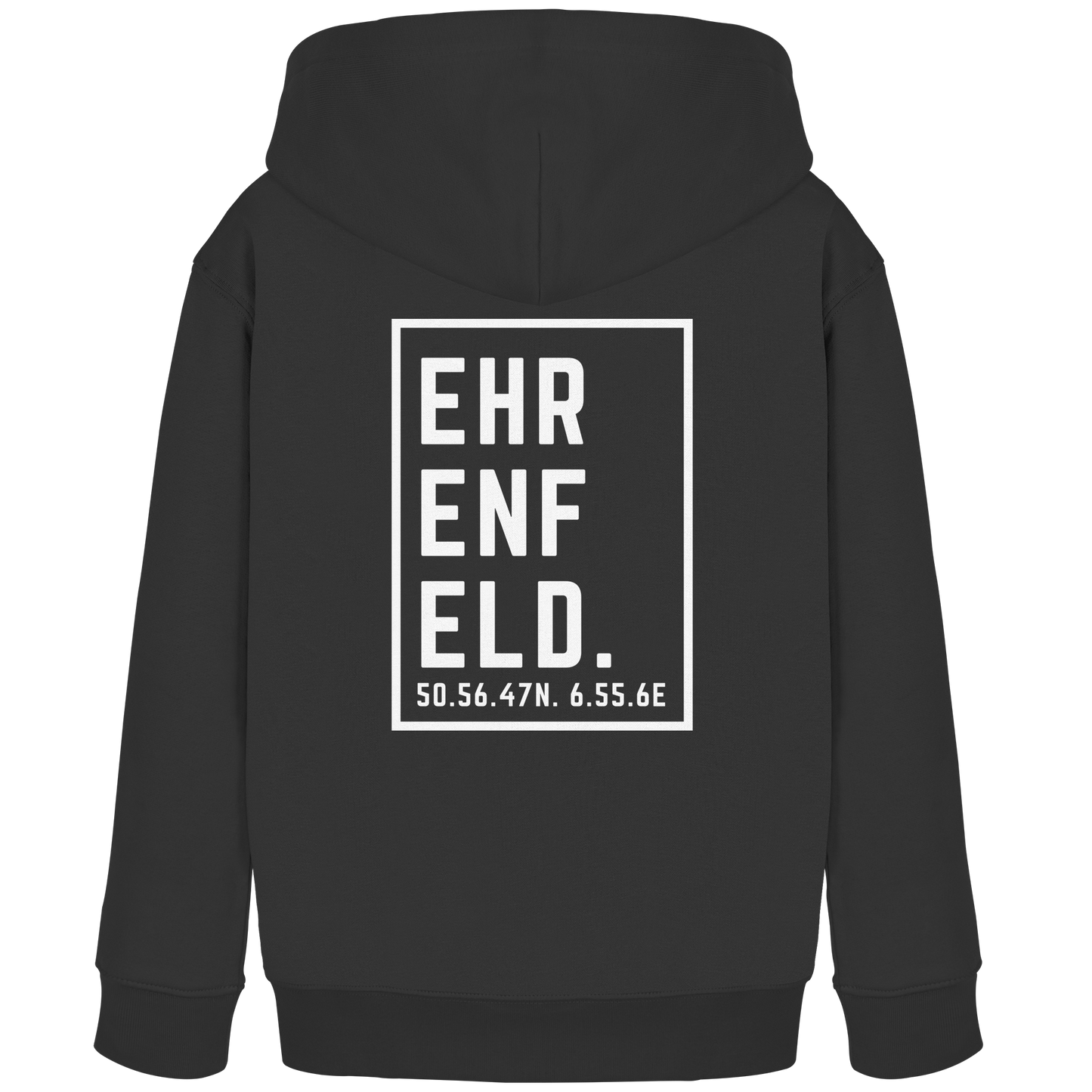 Ehrenfeld Koordinaten (großer Druck auf dem Rücken) - Kids Organic Hoodie