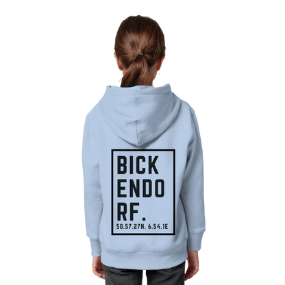 Bickendorf Koordinaten (großer Druck auf dem Rücken) - Kids Organic Hoodie