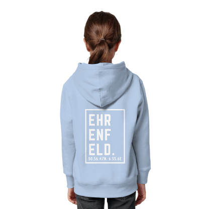 Ehrenfeld Koordinaten (großer Druck auf dem Rücken) - Kids Organic Hoodie