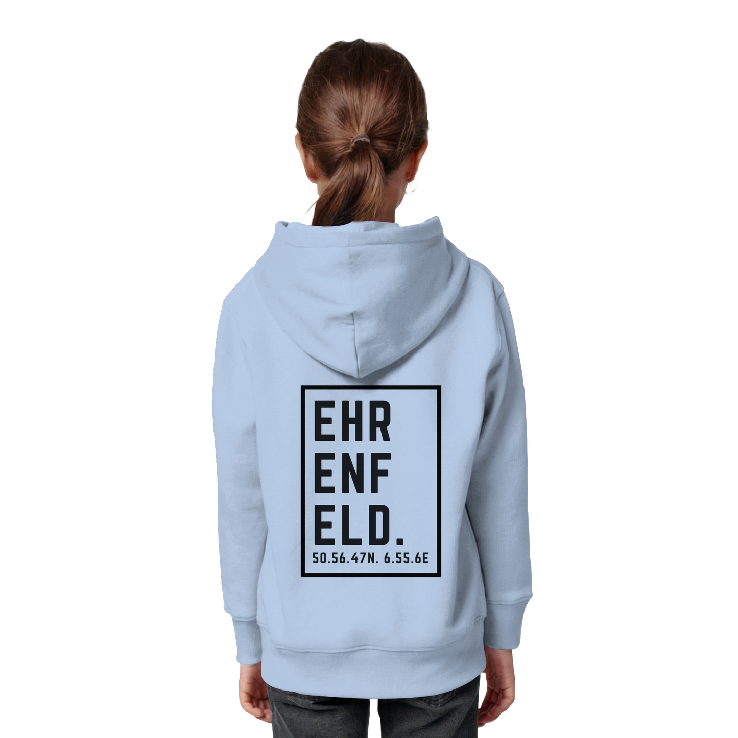 Ehrenfeld Koordinaten (großer Druck auf dem Rücken) - Kids Organic Hoodie