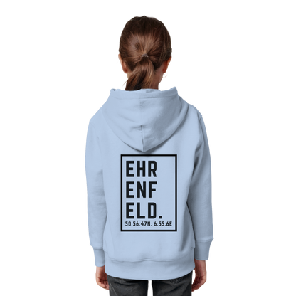 Ehrenfeld Koordinaten (großer Druck auf dem Rücken) - Kids Organic Hoodie