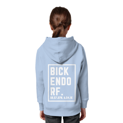 Bickendorf Koordinaten (großer Druck auf dem Rücken) - Kids Organic Hoodie