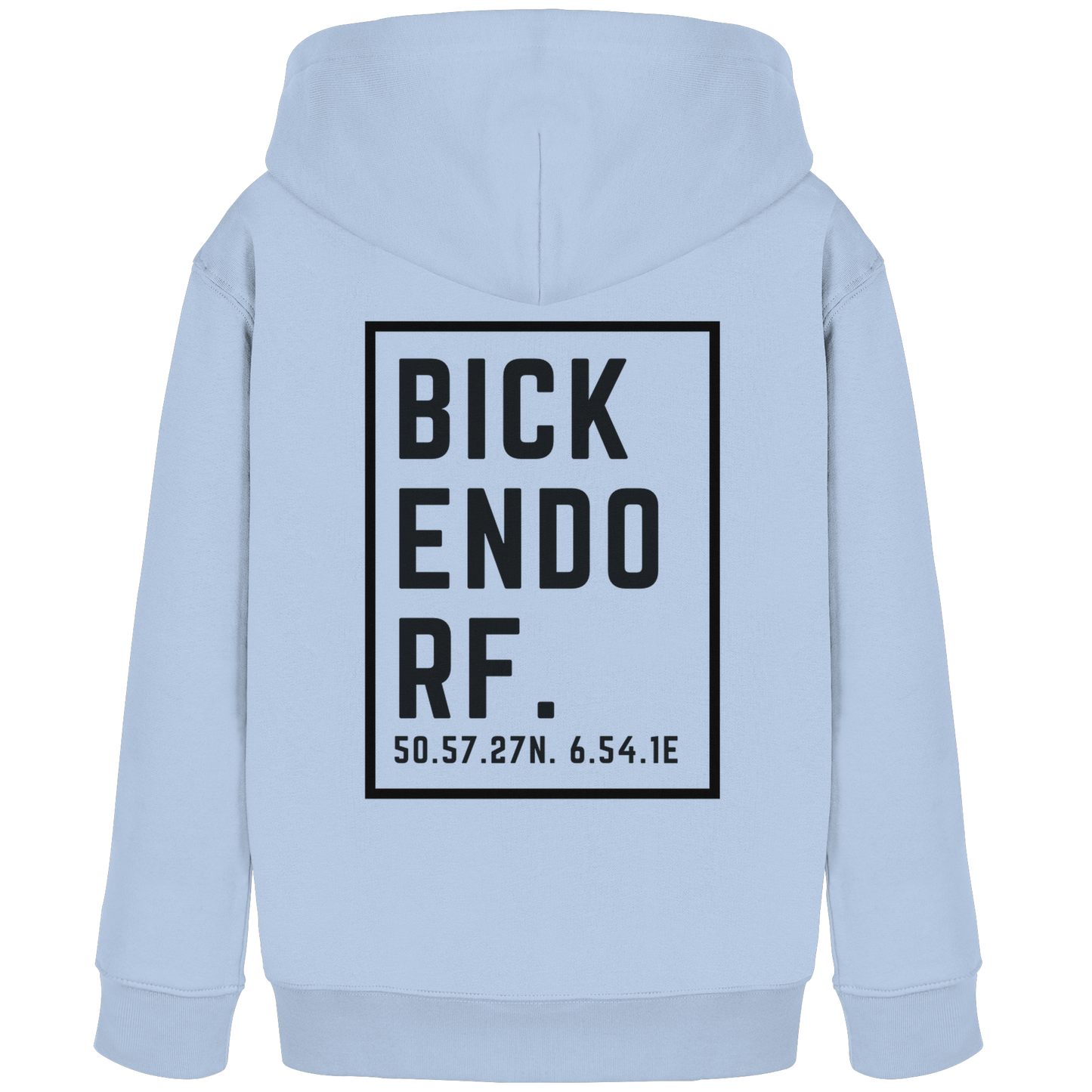 Bickendorf Koordinaten (großer Druck auf dem Rücken) - Kids Organic Hoodie
