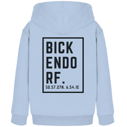 Bickendorf Koordinaten (großer Druck auf dem Rücken) - Kids Organic Hoodie