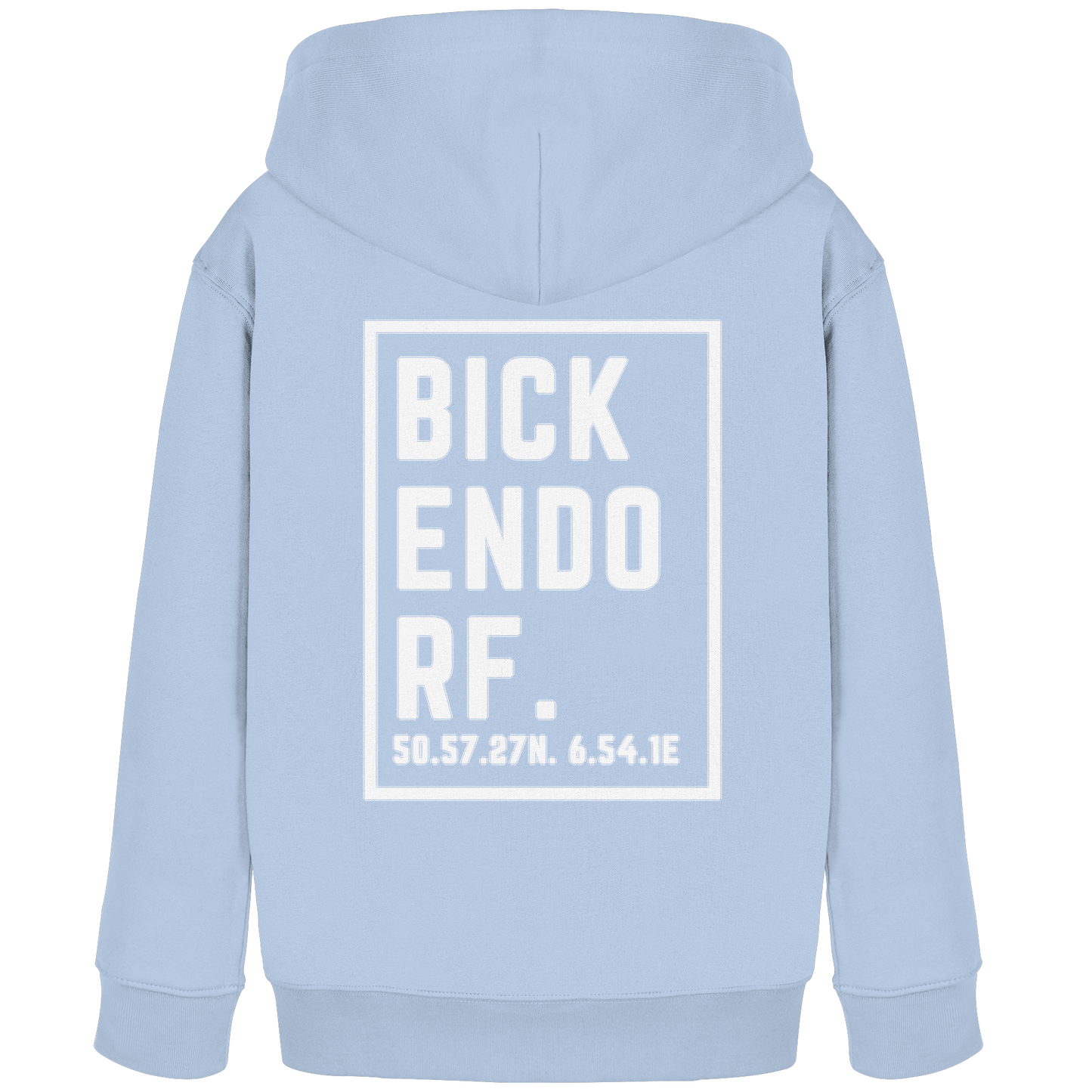 Bickendorf Koordinaten (großer Druck auf dem Rücken) - Kids Organic Hoodie