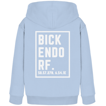 Bickendorf Koordinaten (großer Druck auf dem Rücken) - Kids Organic Hoodie
