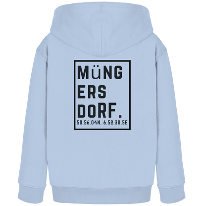 Müngersdorf Koordinaten (großer Druck auf dem Rücken) - Kids Organic Hoodie