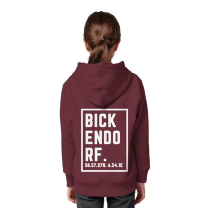 Bickendorf Koordinaten (großer Druck auf dem Rücken) - Kids Organic Hoodie