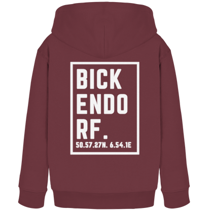 Bickendorf Koordinaten (großer Druck auf dem Rücken) - Kids Organic Hoodie