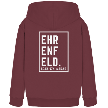 Ehrenfeld Koordinaten (großer Druck auf dem Rücken) - Kids Organic Hoodie