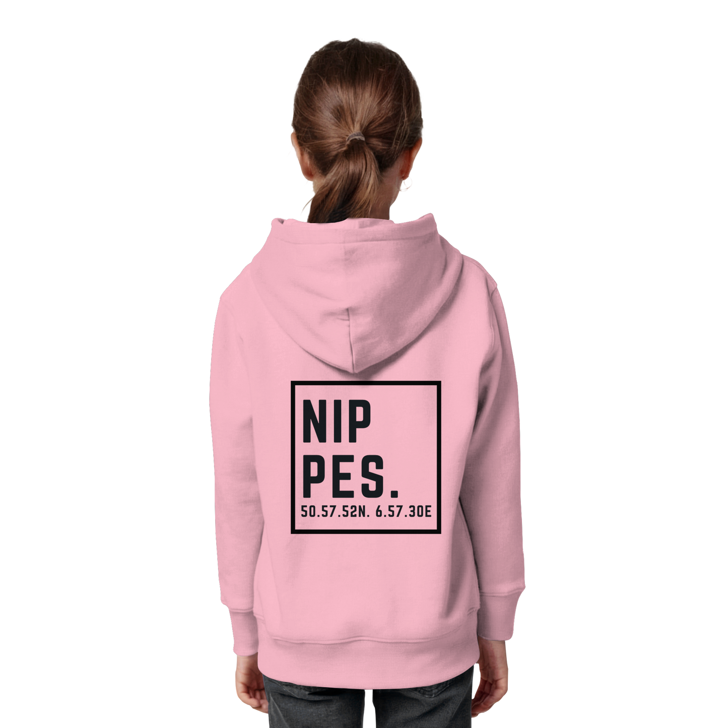 Nippes Koordinaten (großer Druck auf dem Rücken) - Kids Organic Hoodie