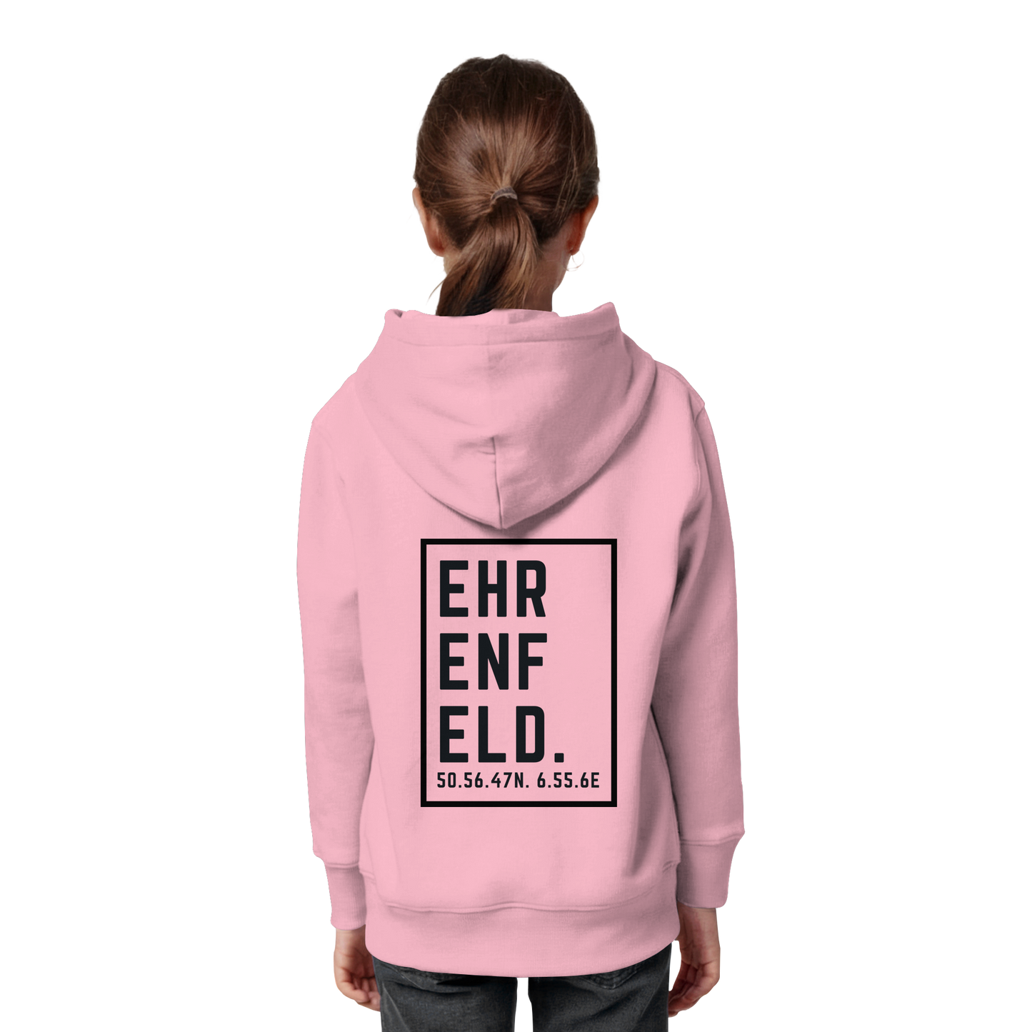 Ehrenfeld Koordinaten (großer Druck auf dem Rücken) - Kids Organic Hoodie