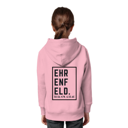 Ehrenfeld Koordinaten (großer Druck auf dem Rücken) - Kids Organic Hoodie