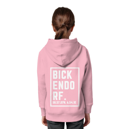 Bickendorf Koordinaten (großer Druck auf dem Rücken) - Kids Organic Hoodie