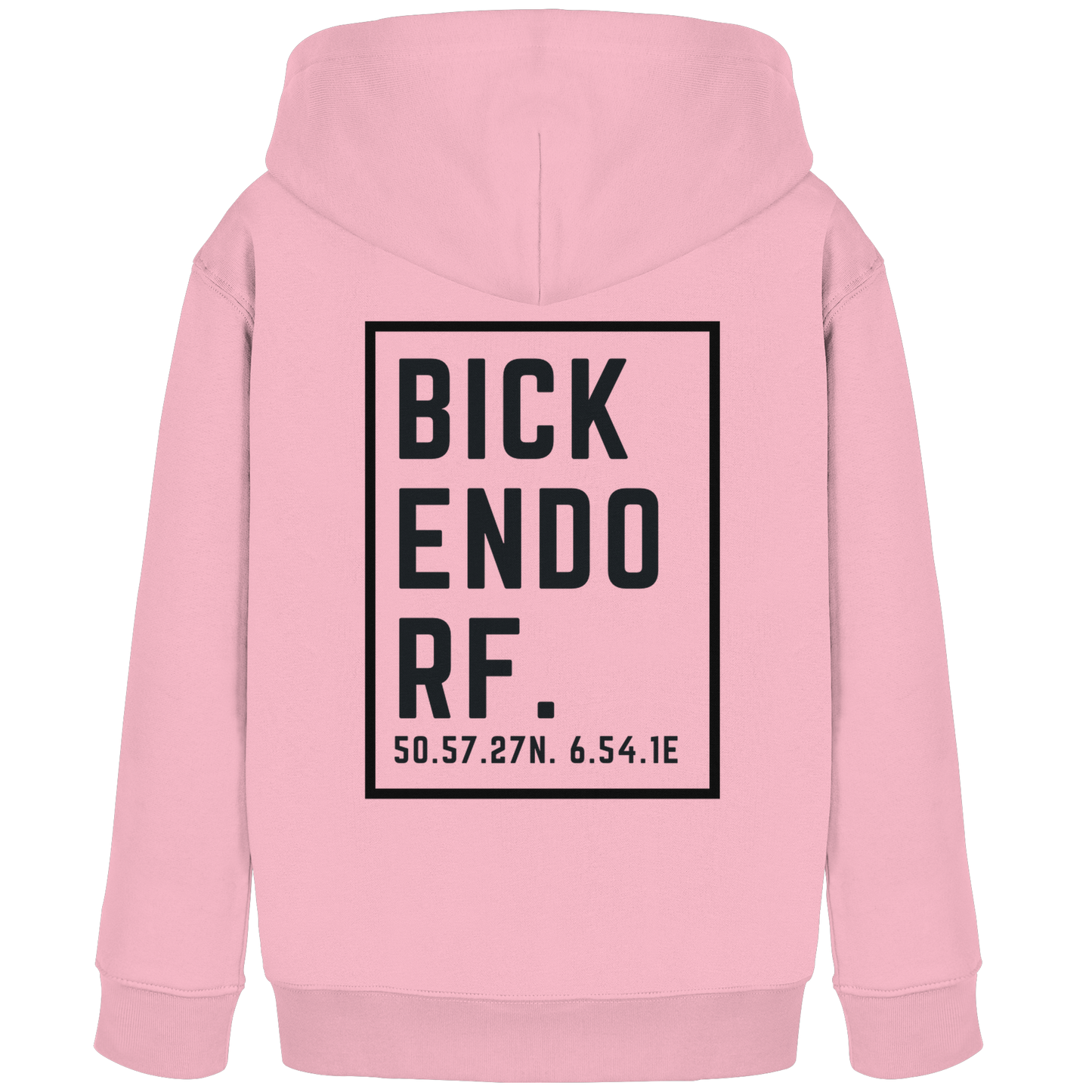 Bickendorf Koordinaten (großer Druck auf dem Rücken) - Kids Organic Hoodie