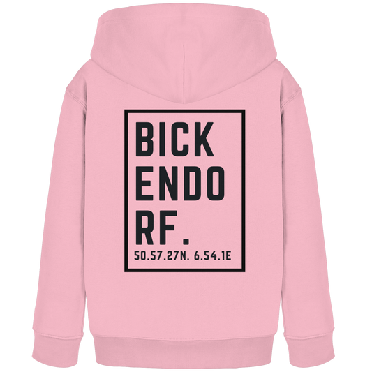 Bickendorf Koordinaten (großer Druck auf dem Rücken) - Kids Organic Hoodie