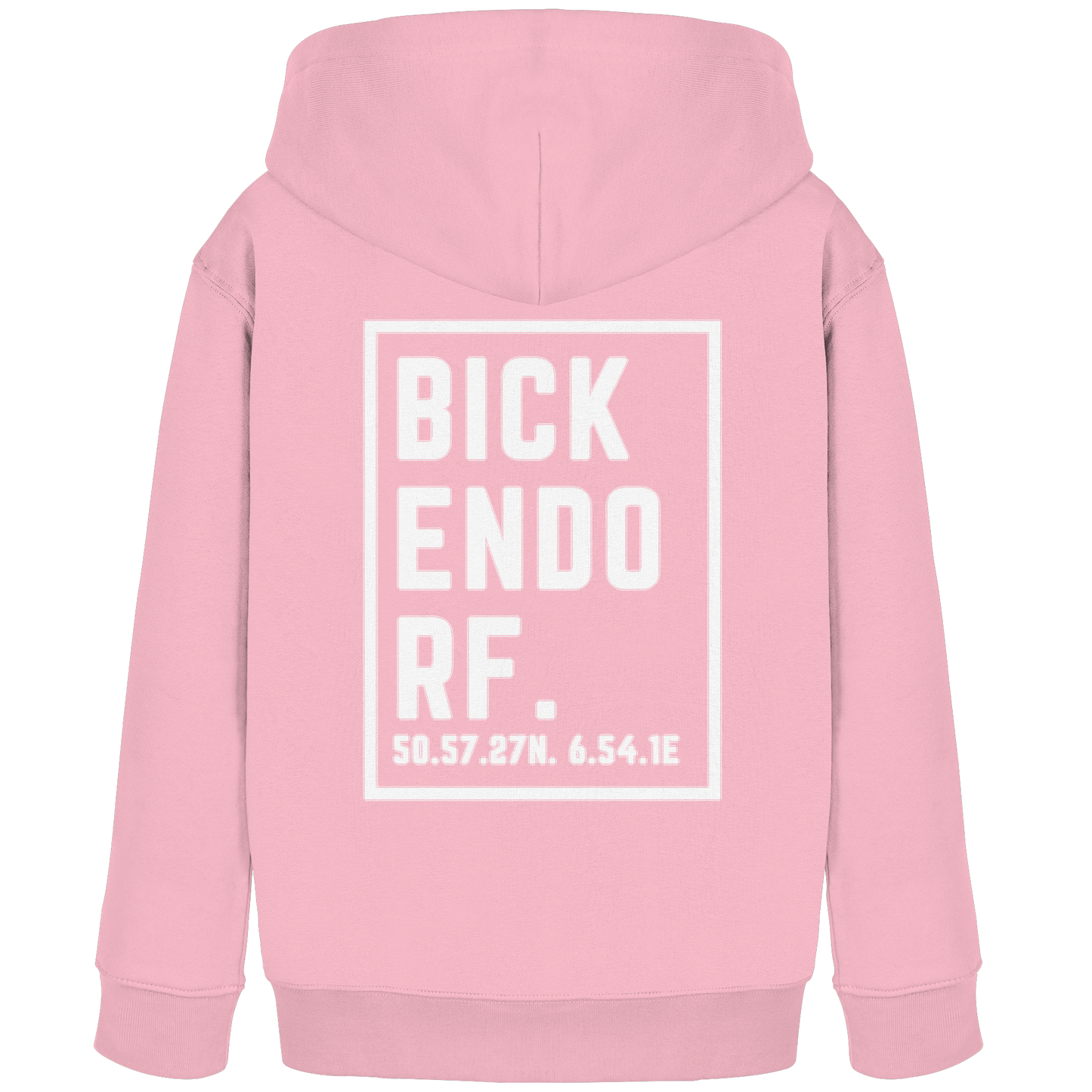 Bickendorf Koordinaten (großer Druck auf dem Rücken) - Kids Organic Hoodie