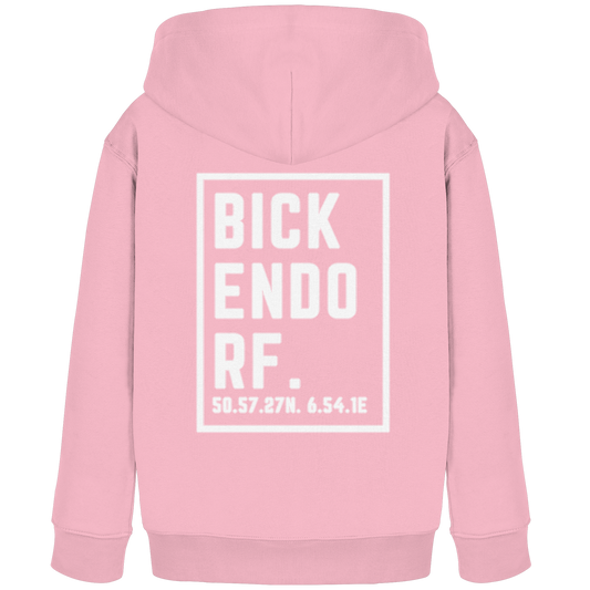 Bickendorf Koordinaten (großer Druck auf dem Rücken) - Kids Organic Hoodie