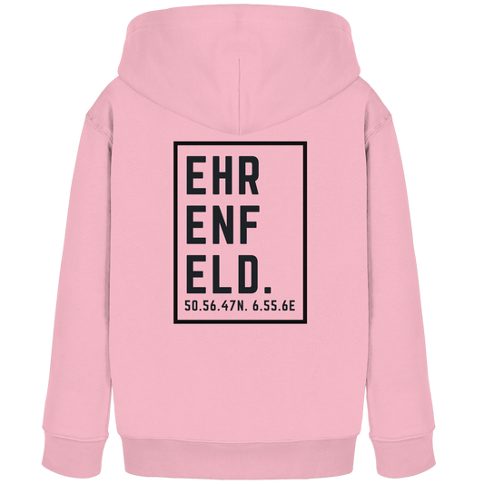 Ehrenfeld Koordinaten (großer Druck auf dem Rücken) - Kids Organic Hoodie