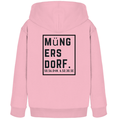 Müngersdorf Koordinaten (großer Druck auf dem Rücken) - Kids Organic Hoodie