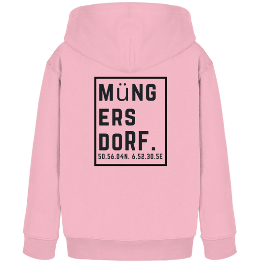 Müngersdorf Koordinaten (großer Druck auf dem Rücken) - Kids Organic Hoodie