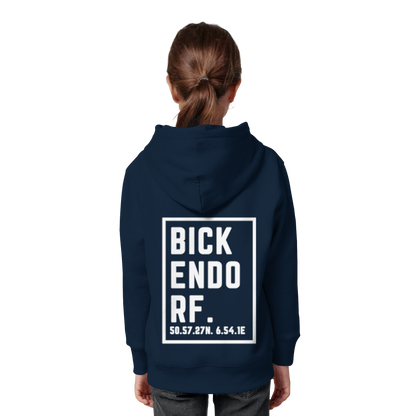 Bickendorf Koordinaten (großer Druck auf dem Rücken) - Kids Organic Hoodie