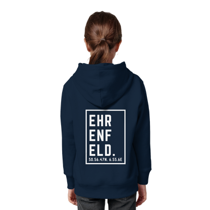 Ehrenfeld Koordinaten (großer Druck auf dem Rücken) - Kids Organic Hoodie