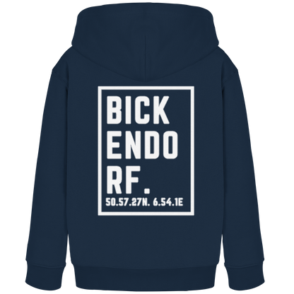 Bickendorf Koordinaten (großer Druck auf dem Rücken) - Kids Organic Hoodie