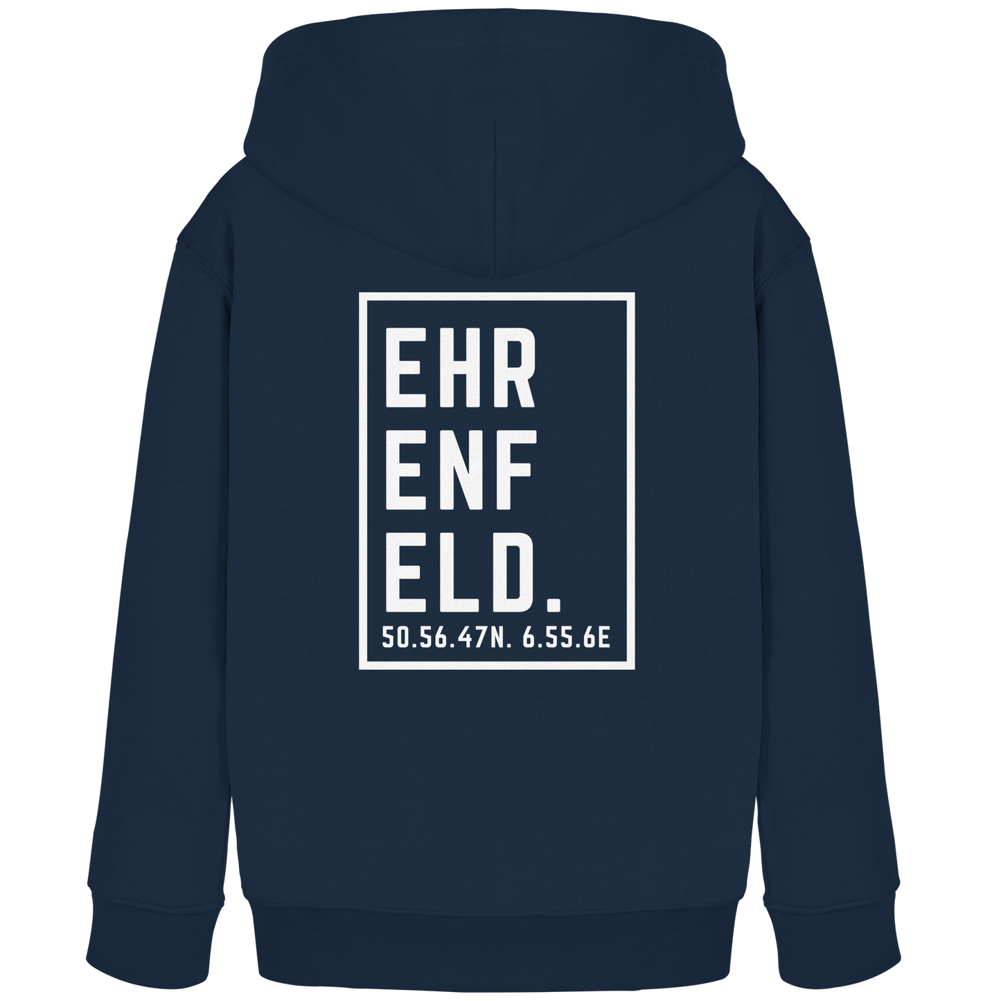 Ehrenfeld Koordinaten (großer Druck auf dem Rücken) - Kids Organic Hoodie