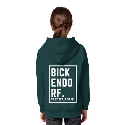 Bickendorf Koordinaten (großer Druck auf dem Rücken) - Kids Organic Hoodie