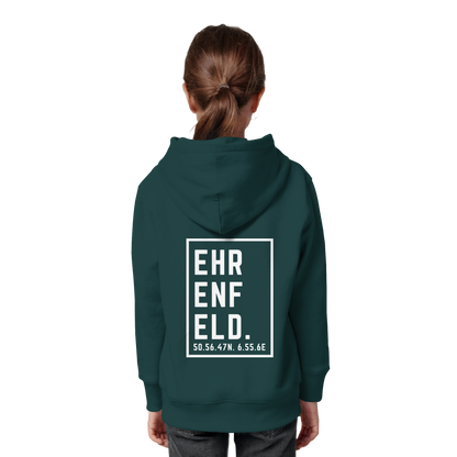 Ehrenfeld Koordinaten (großer Druck auf dem Rücken) - Kids Organic Hoodie