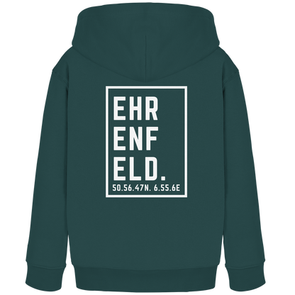 Ehrenfeld Koordinaten (großer Druck auf dem Rücken) - Kids Organic Hoodie