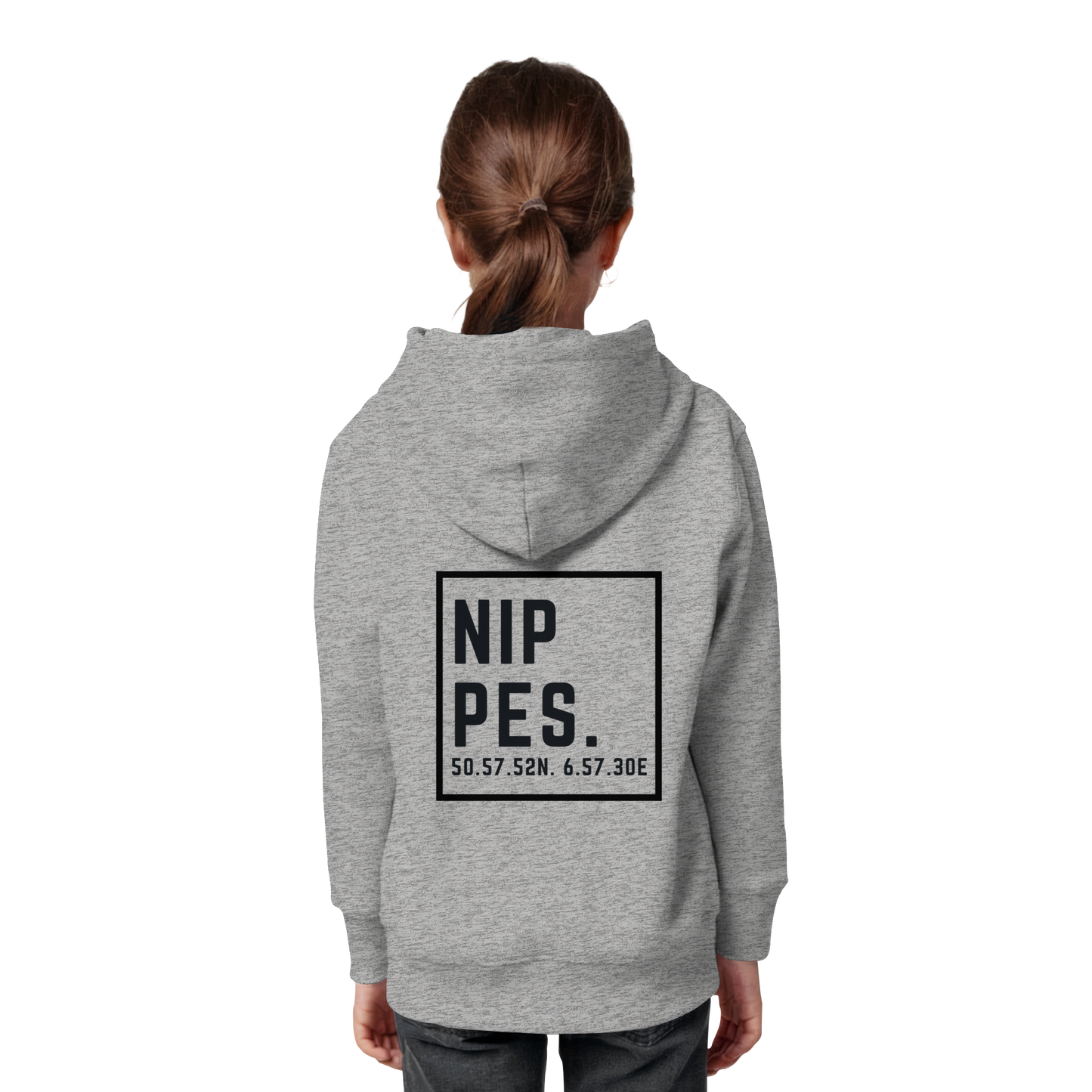 Nippes Koordinaten (großer Druck auf dem Rücken) - Kids Organic Hoodie
