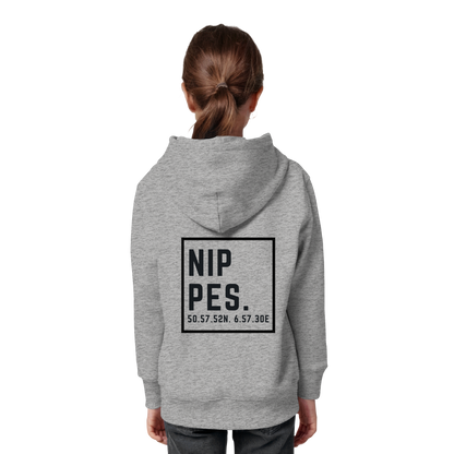 Nippes Koordinaten (großer Druck auf dem Rücken) - Kids Organic Hoodie