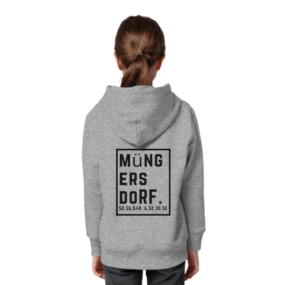 Müngersdorf Koordinaten (großer Druck auf dem Rücken) - Kids Organic Hoodie