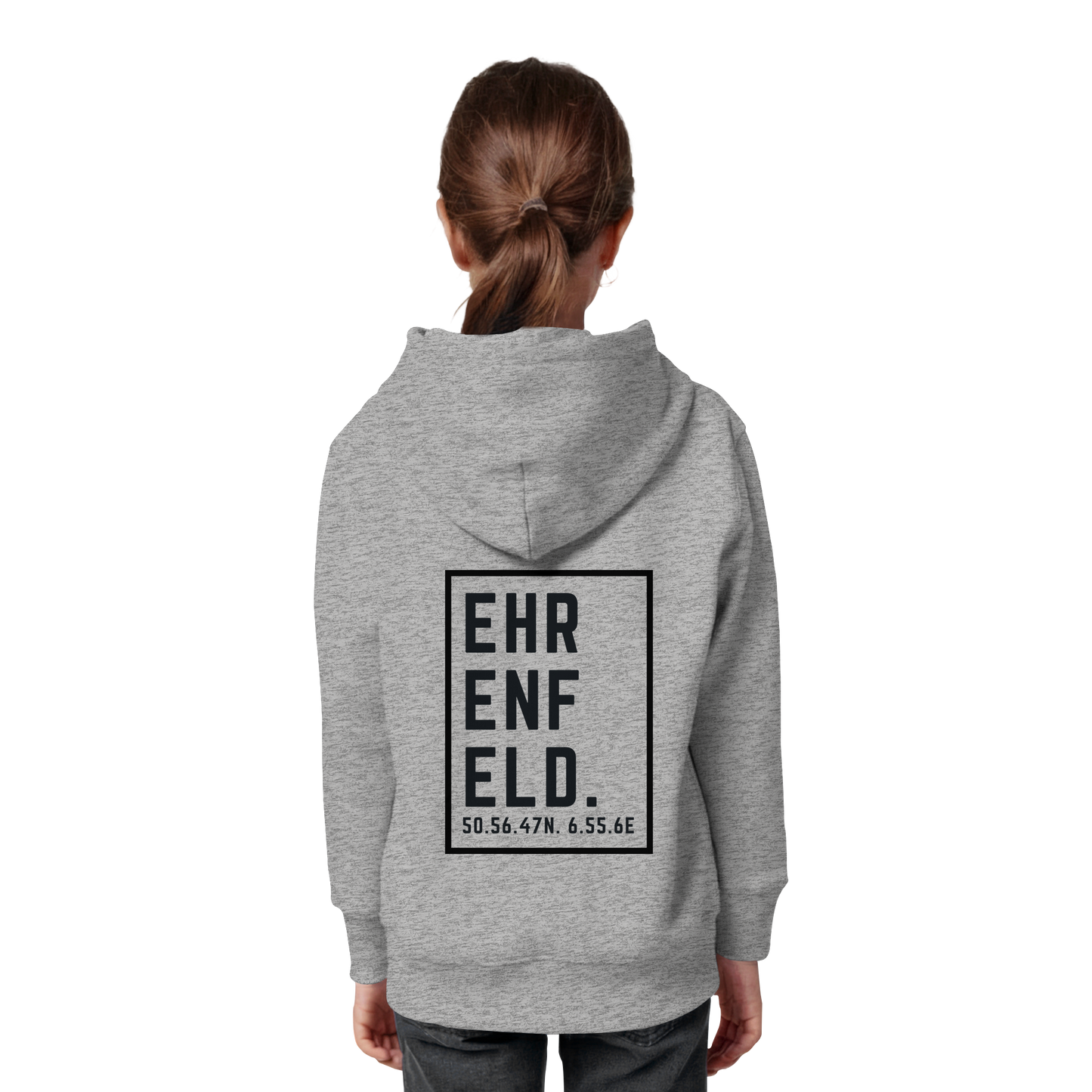 Ehrenfeld Koordinaten (großer Druck auf dem Rücken) - Kids Organic Hoodie