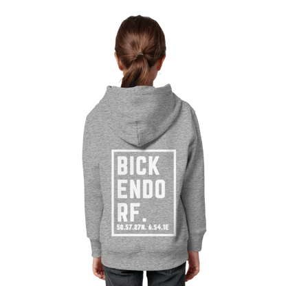 Bickendorf Koordinaten (großer Druck auf dem Rücken) - Kids Organic Hoodie