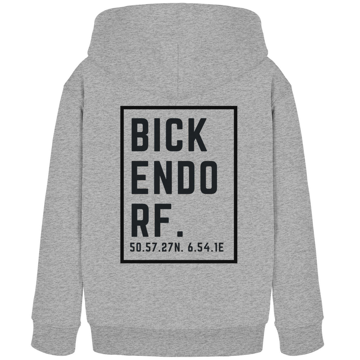 Bickendorf Koordinaten (großer Druck auf dem Rücken) - Kids Organic Hoodie