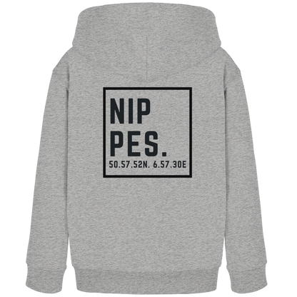 Nippes Koordinaten (großer Druck auf dem Rücken) - Kids Organic Hoodie