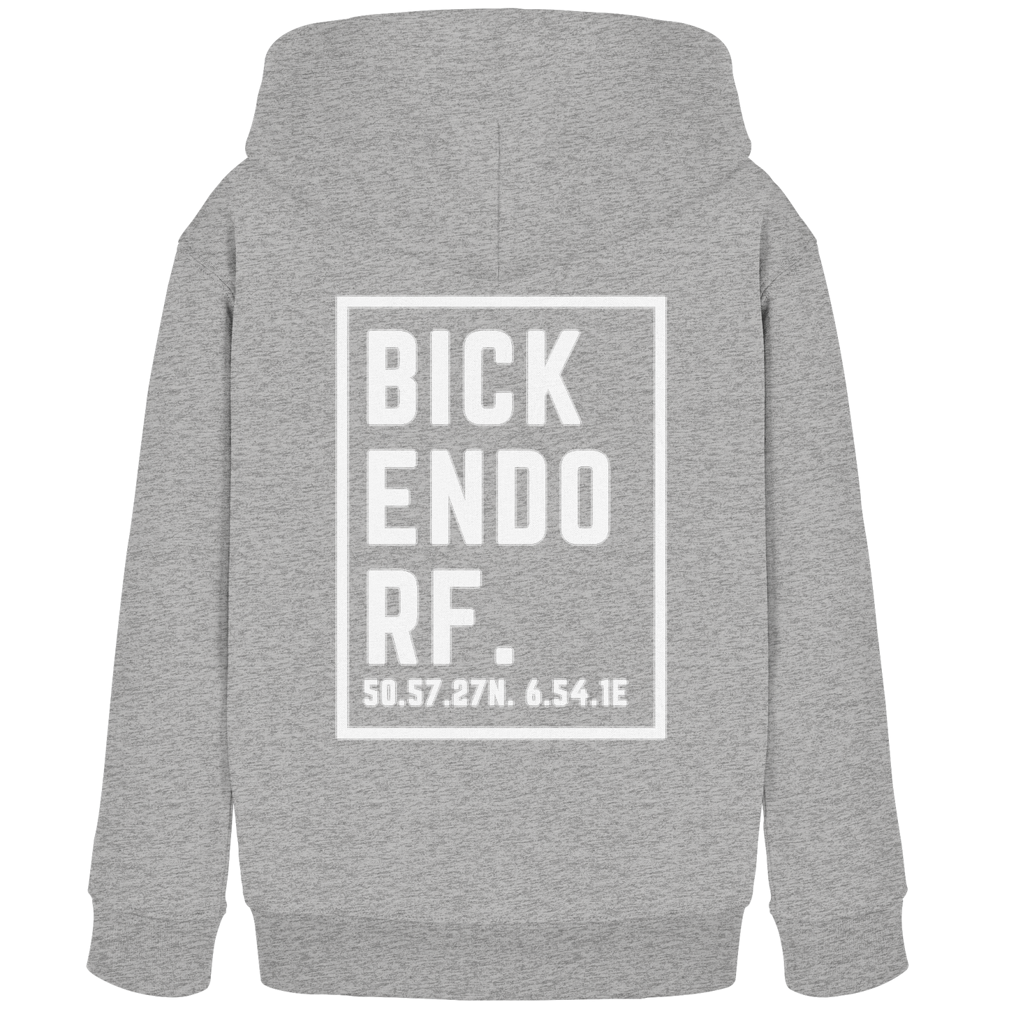 Bickendorf Koordinaten (großer Druck auf dem Rücken) - Kids Organic Hoodie