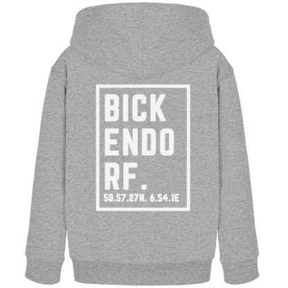 Bickendorf Koordinaten (großer Druck auf dem Rücken) - Kids Organic Hoodie