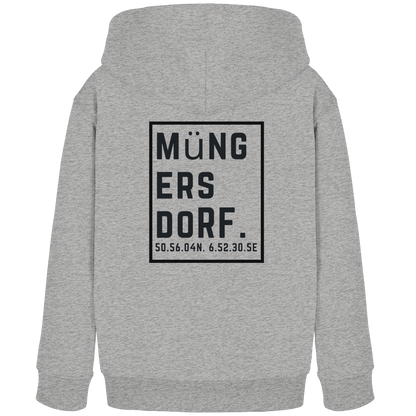Müngersdorf Koordinaten (großer Druck auf dem Rücken) - Kids Organic Hoodie
