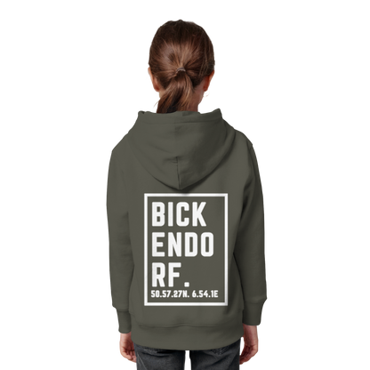 Bickendorf Koordinaten (großer Druck auf dem Rücken) - Kids Organic Hoodie