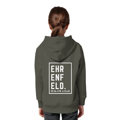 Ehrenfeld Koordinaten (großer Druck auf dem Rücken) - Kids Organic Hoodie