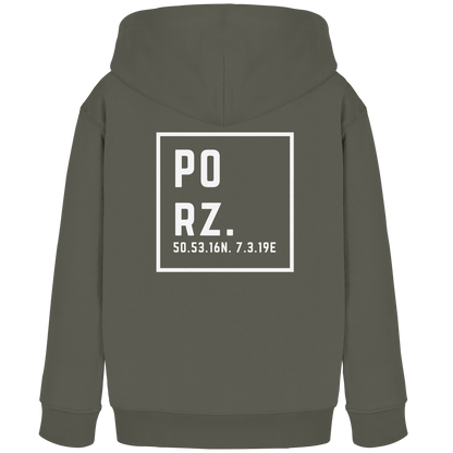 Porz Koordinaten (großer Druck Rücken) - Kids Organic Hoodie