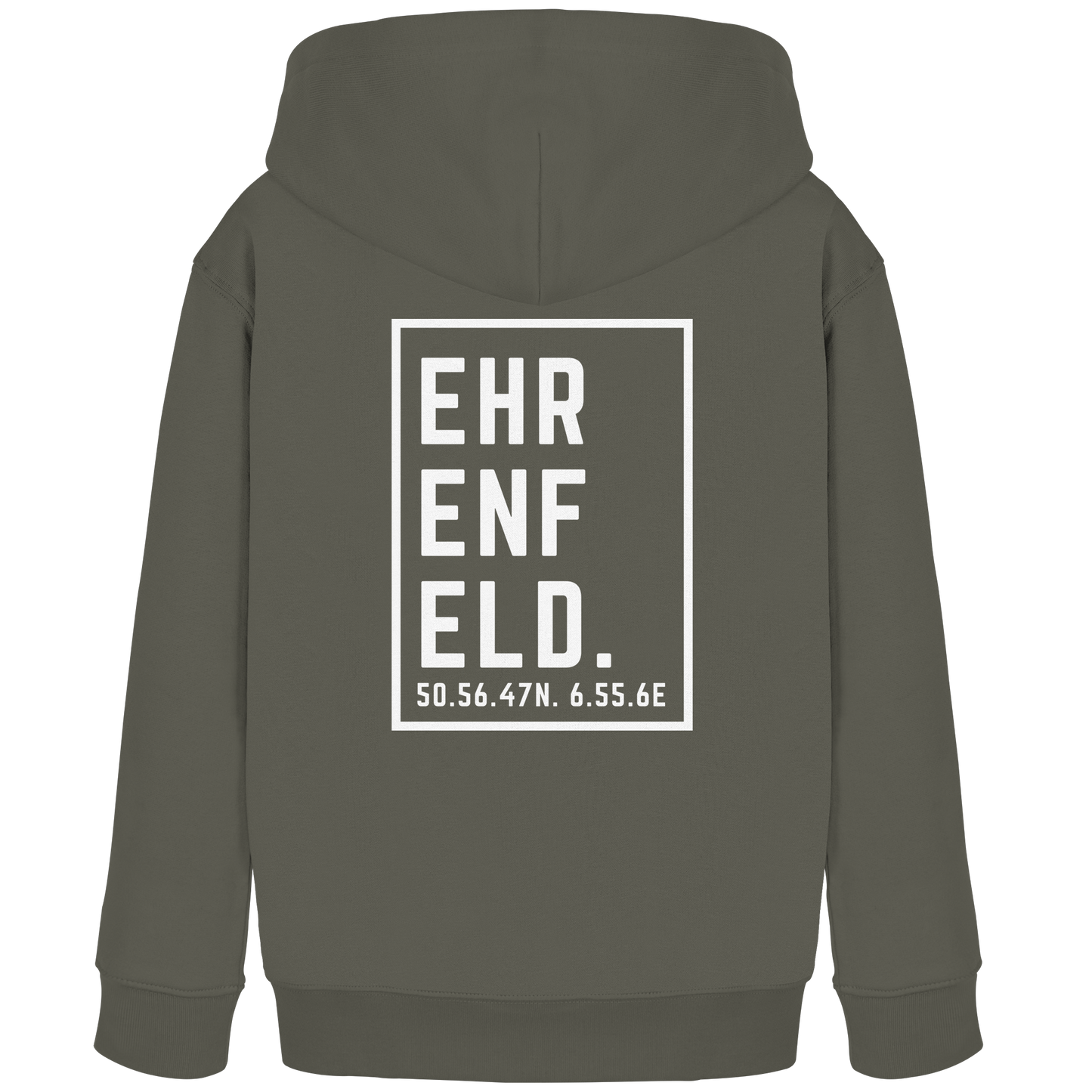 Ehrenfeld Koordinaten (großer Druck auf dem Rücken) - Kids Organic Hoodie
